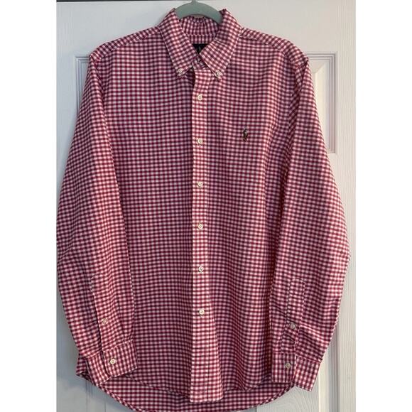 Ralph Lauren Sz MED 2 Button Down Long Sleeve Shirts 1 Pink 1 Purple Pristine - Picture 2 of 13
